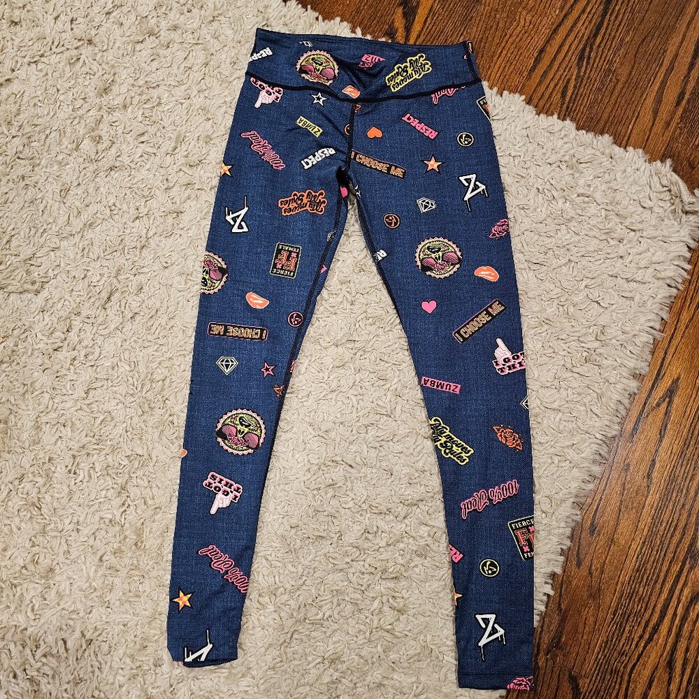 Zumba Graffiti Leggings Size M
